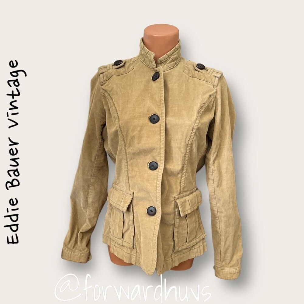 Eddie Bauer Tan Corduroy Jacket Size Small